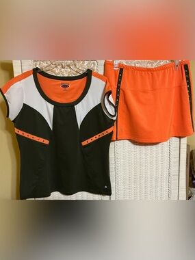 bolle Black, Orange & White Athletic Tennis Set